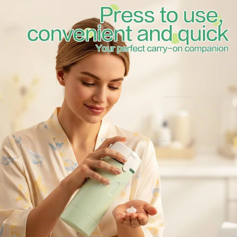 4-in-1 Travel Dispenser Bottles- Travel Bottle Leak-Proof BPA Free Shampoo Lotion  Cosmetics Portable Storage for Travel